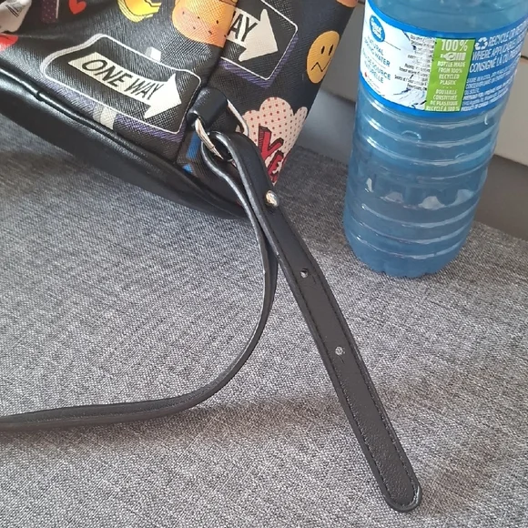 Dream Control Black Graphic Snack Pattern Mini Backpack - Picture 4 of 8